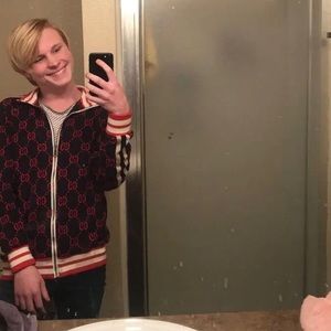 gucci jacket (GG jacquard cotton jacket)